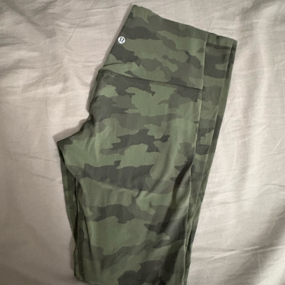 lululemon athletica Green Camo Leggings